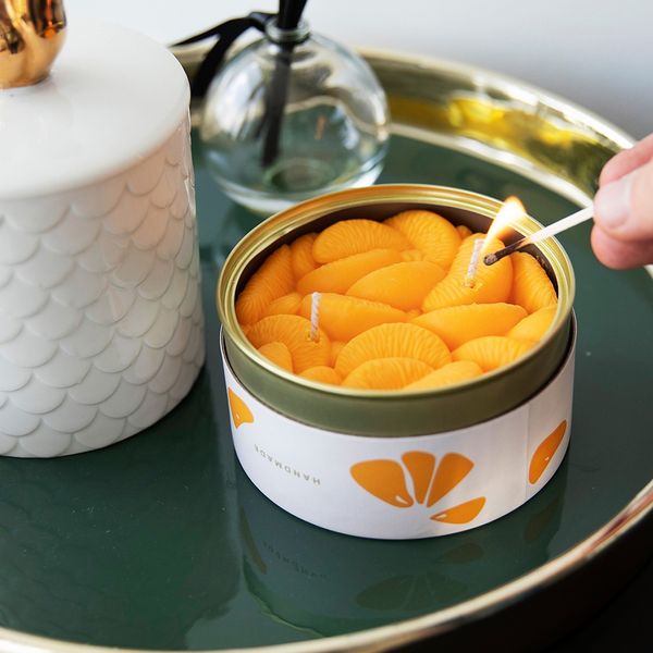 candlehand Gourmet Food Candles - CandleCan Peeled Tangerines