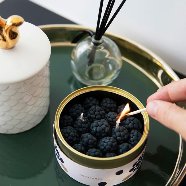 candlehand Gourmet Food Candles - CandleCan Cinnamon Blackberry
