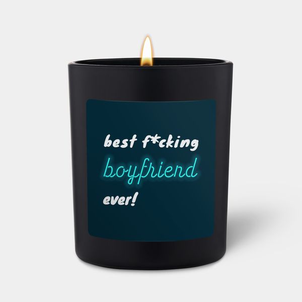 candlehand Funny quote candle Best F*cking boyfriend ever