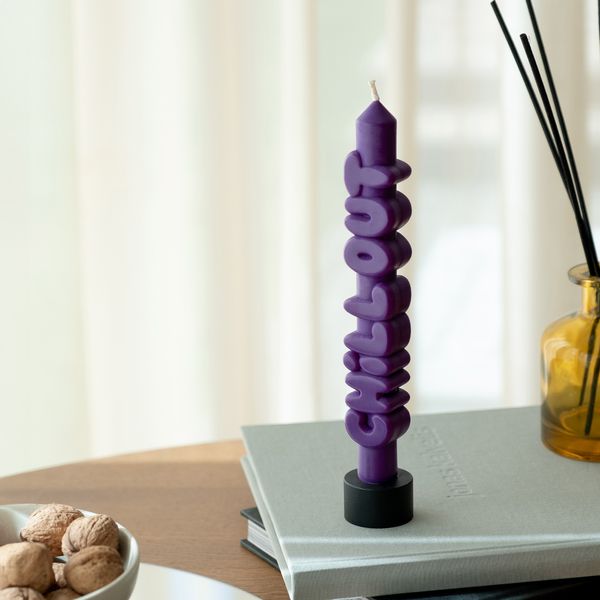 candlehand 3D Taper Candles Chill Out Taper Candle