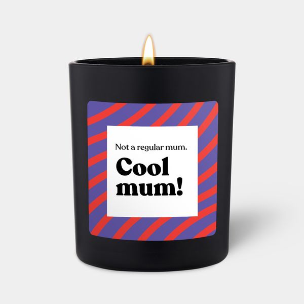 candlehand Funny quote candle Not a regular mom. Cool mum